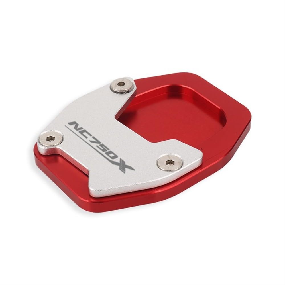 KARDAS Motorrad-Seitenständerpolster Für H&ONDA NC750X NC 750X NC750 X 2021 2022 2023 Motorrad Zubehör Ständer Seitenständer Stehen Verlängerung Enlarger Pad(RED25) von KARDAS