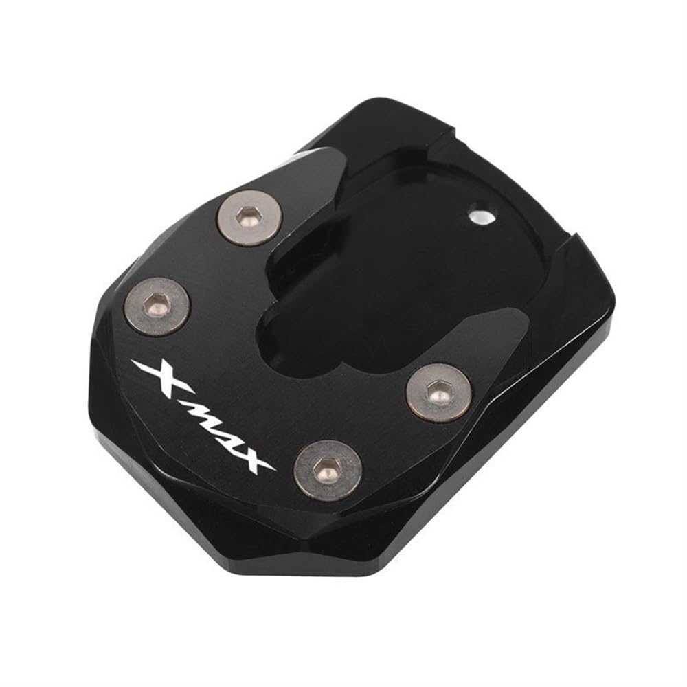 KARDAS Motorrad-Seitenständerpolster Motorrad CNC Ständer Vergrößern Platte Pad Seite Stehen Enlarger Für Y&AMAHA Xmax 125 250 300 X-MAX XMAX300 XMAX250 2017-2022(Black 4) von KARDAS