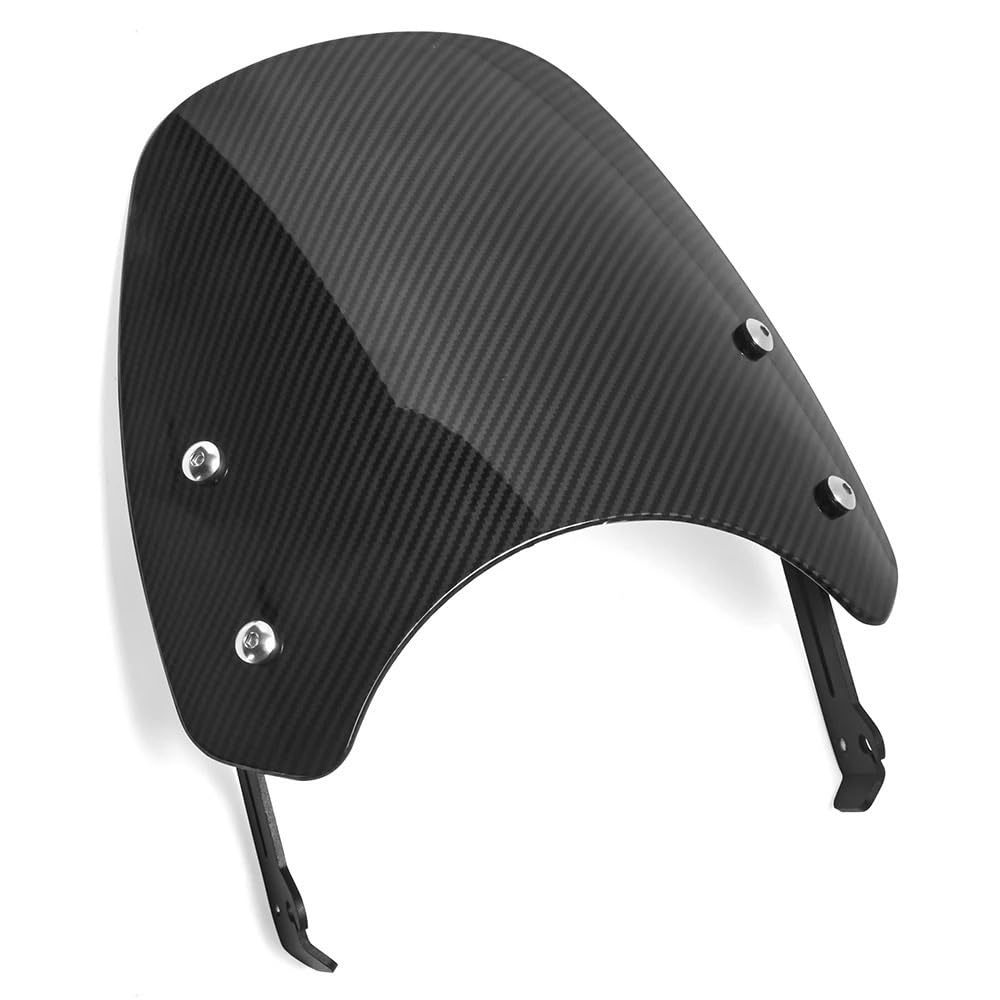 KARDAS Motorrad Windschutzscheiben Für D&UCATI Deflektor Windschutz Windschutz Wind Schild Fly Screen 2016 2017 2018 2019 2020 2021 Motorrad Zubehör(Carbon Fiber Look) von KARDAS