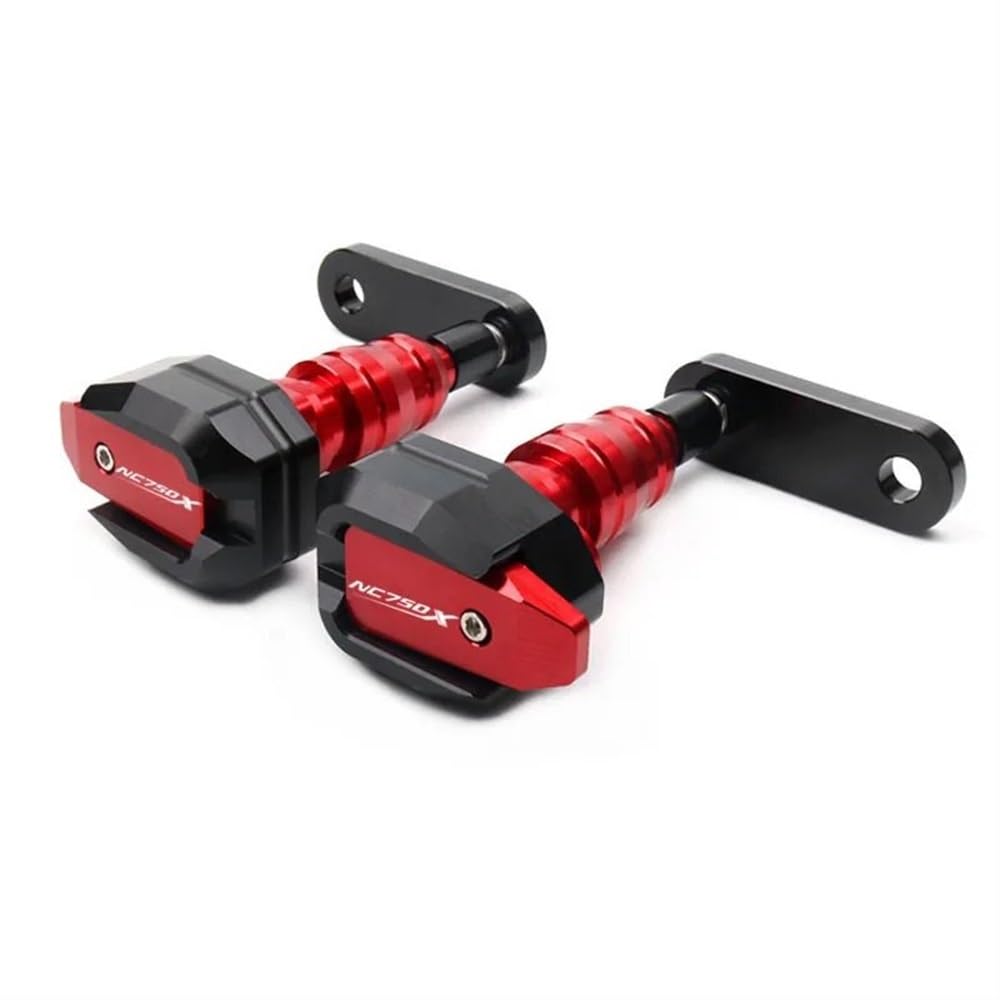 Motorrad Refit Teile Frame Slider Für H&ONDA NC750X NC750S NC750 X/S Motorrad Fallende Schutz Rahmen Slider Verkleidung Schutz Anti Crash Pad Protector(Red) von KARDAS