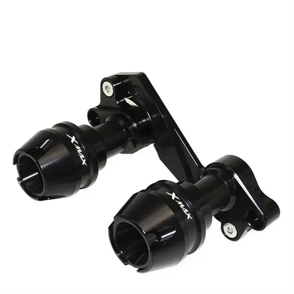 Motorrad Refit Teile Frame Slider Für Y&AMAHA XMAX300 Gabel Rad Herbst Schalldämpfer Rohr Rahmen Schutz Rahmen Slider Anti Crash Protector(Black1) von KARDAS