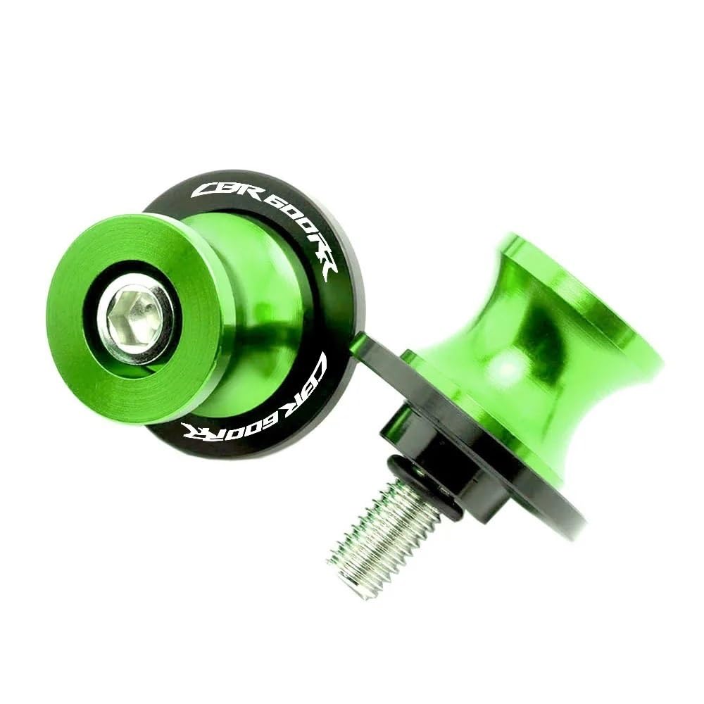 Motorrad Schieberegler Sturzschutz Für H&ONDA CBR 600RR 2004-2019 2020 2021 2012 Motorrad CNC Zubehör Stand Schraube M8 Schwinge Spulen Slider(Green) von KARDAS