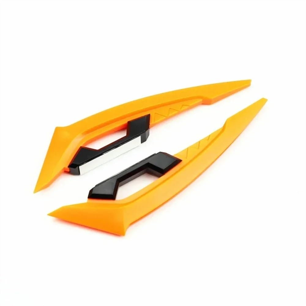 Motorrad-Seitenspoiler Motorrad Front Verkleidung Winglets Universal Seite Spoiler Flügel Aufkleber Winglet Aerodynamische(Orange) von KARDAS