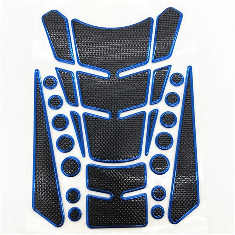 Motorrad Tank Gummi Pads Für CB650F CB500X CB400 CB1000R CBR600RR CR 250 CR125 3D Heizöl Gas Tank Pad Aufkleber Aufkleber Motorrad Teile(Blue) von KARDAS