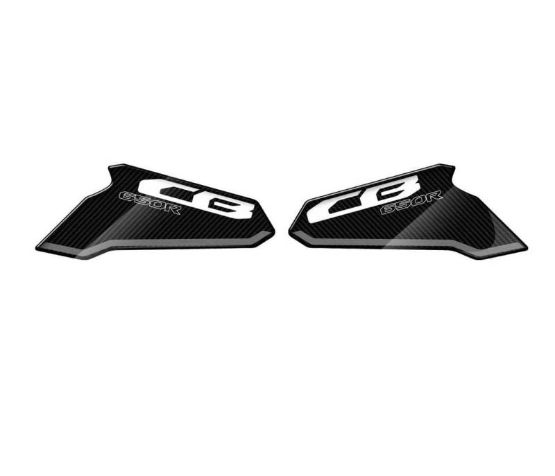 Motorrad Tank Gummi Pads Für CB650R 2021-2022 3D Carbon-Look Triple Yoke Defender Aufkleber Tankpad Aufkleber(Black 2) von KARDAS