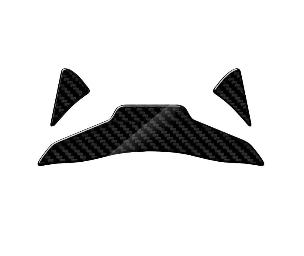 Motorrad Tank Gummi Pads Für CB650R 2021-2022 3D Carbon-Look Triple Yoke Defender Aufkleber Tankpad Aufkleber(Black 6) von KARDAS