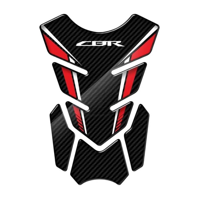 Motorrad Tank Gummi Pads Für CBR 250RR 600RR 900RR 1000RR 650F 1100XX 3D Carbon-Look Motorrad Tank Pad Schutz(Black b) von KARDAS