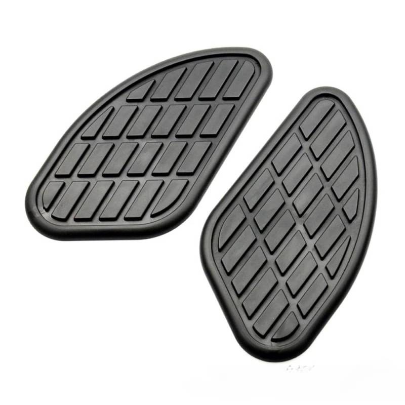 Motorrad Tank Gummi Pads Für Für 2Pcs Retro Motorrad Gas Kraftstoff Tank Gummi Aufkleber Schutz Knie Tank Pad Grip Aufkleber(Black) von KARDAS