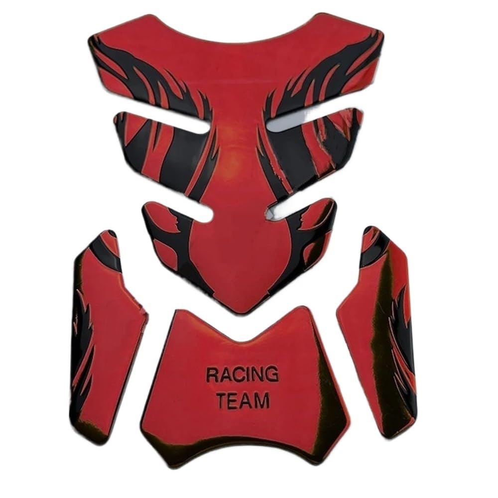 Motorrad Tank Gummi Pads Für Für Für Für Suzuki 3D Tank Pad Aufkleber Für Motorrad Öl Und Gas Schutz Abdeckung Flamme Aufkleber(Red) von KARDAS