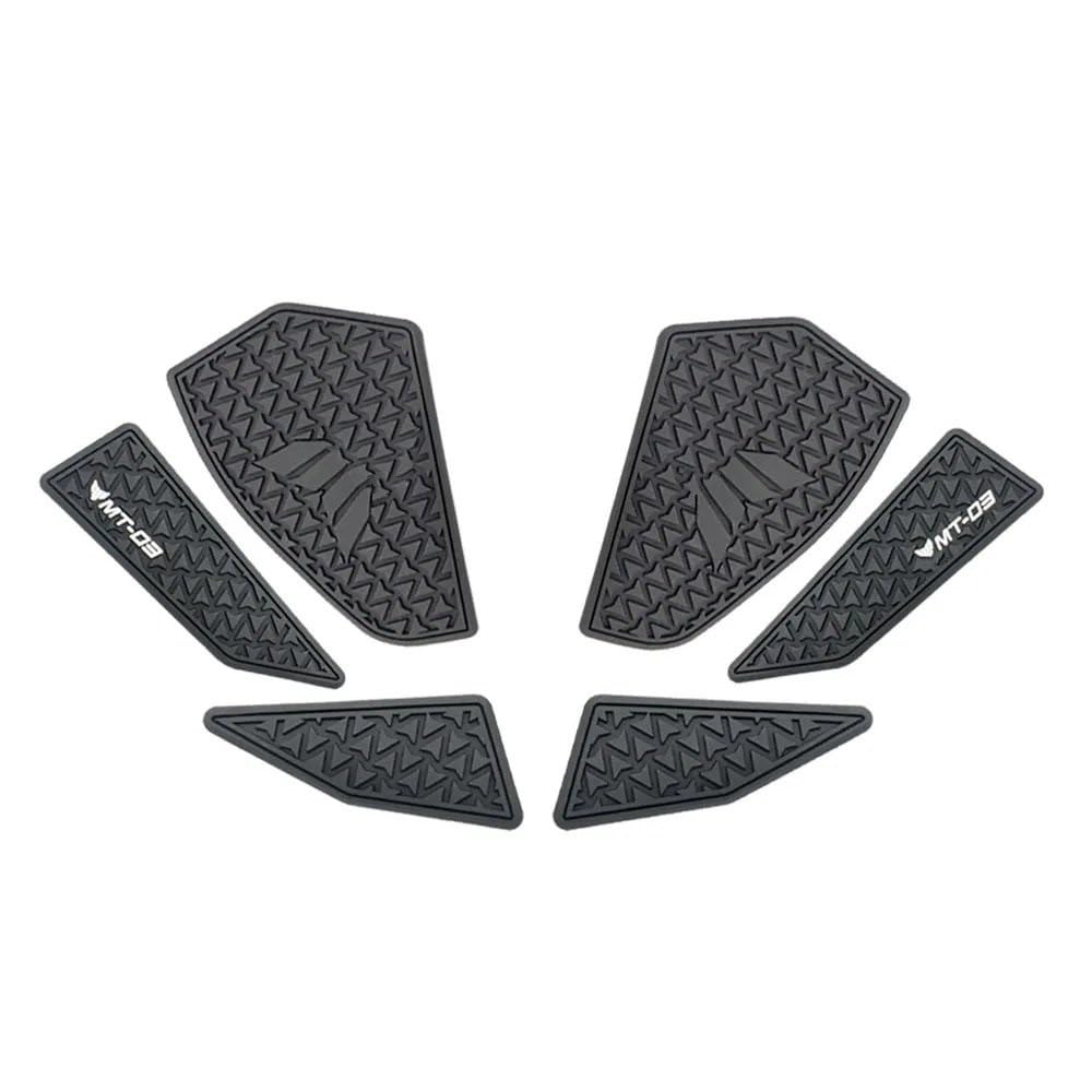 Motorrad Tank Gummi Pads Für MT-03 MT-25 2020-2022 Motorrad Kraftstoff Tank Pad Tank Schutz Aufkleber Knie Grip Traktion Pads Anti-Slip(Black b) von KARDAS