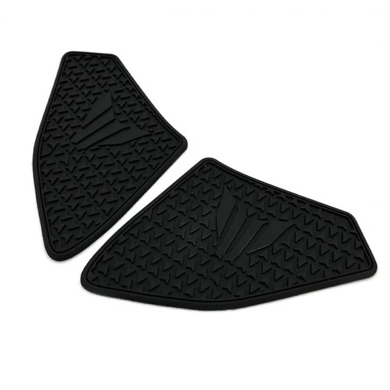 Motorrad Tank Gummi Pads Für MT09 FZ09 2013–2023 Motorrad rutschfeste Seite Kraftstofftank Aufkleber Wasserdicht Pad Gummi Aufkleber(Black b) von KARDAS