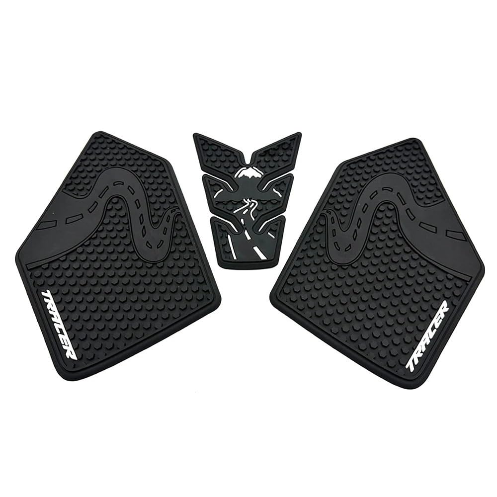 Motorrad Tank Gummi Pads Für Tracer 9 TRACER9 Tracer 9 GT 2021 2022 2023 Motorrad Kraftstoff Tank Pad Nicht-Slip Gummi Wasserdicht Aufkleber(Black 3) von KARDAS