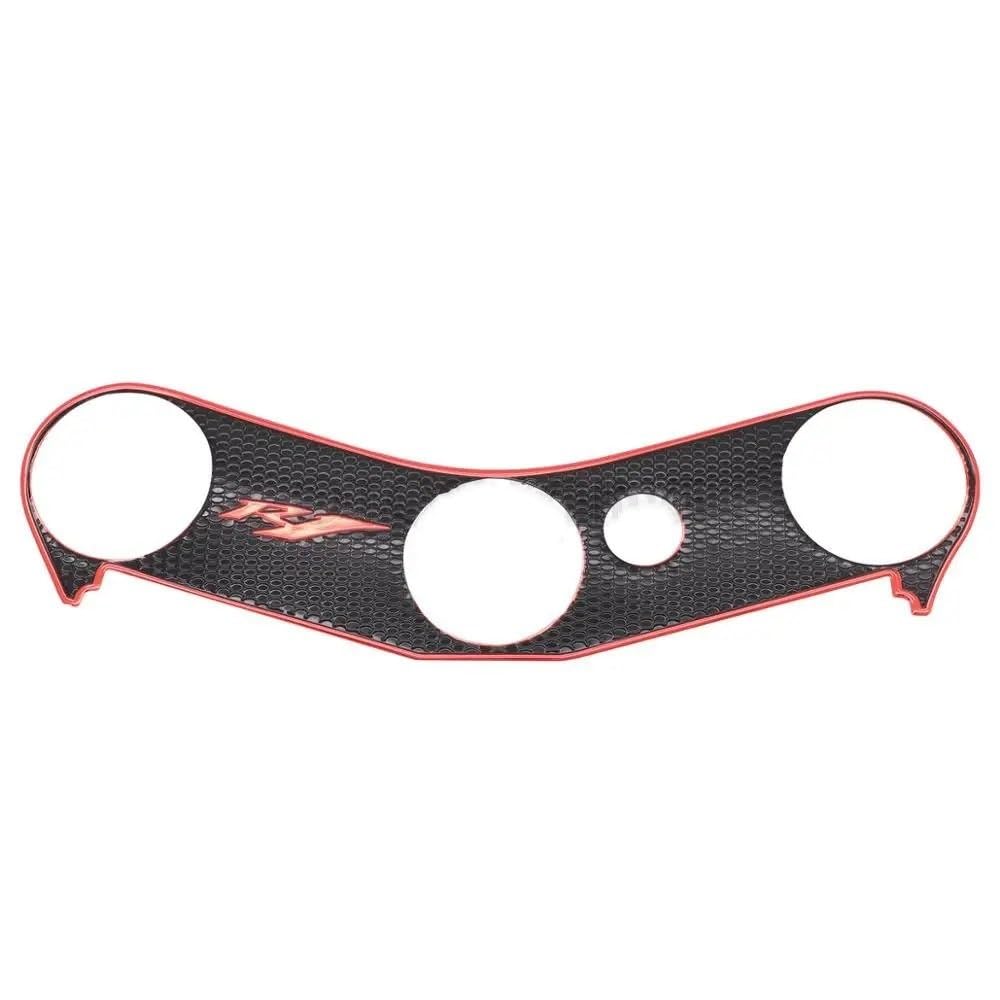 Motorrad Tank Gummi Pads Für YZF-R1 YZFR1 2002 2003 2004 2005 2006 2007 2008 Motorrad Aufkleber Pad Triple Tree Top Clamp Oberen Front End Aufkleber(Red) von KARDAS