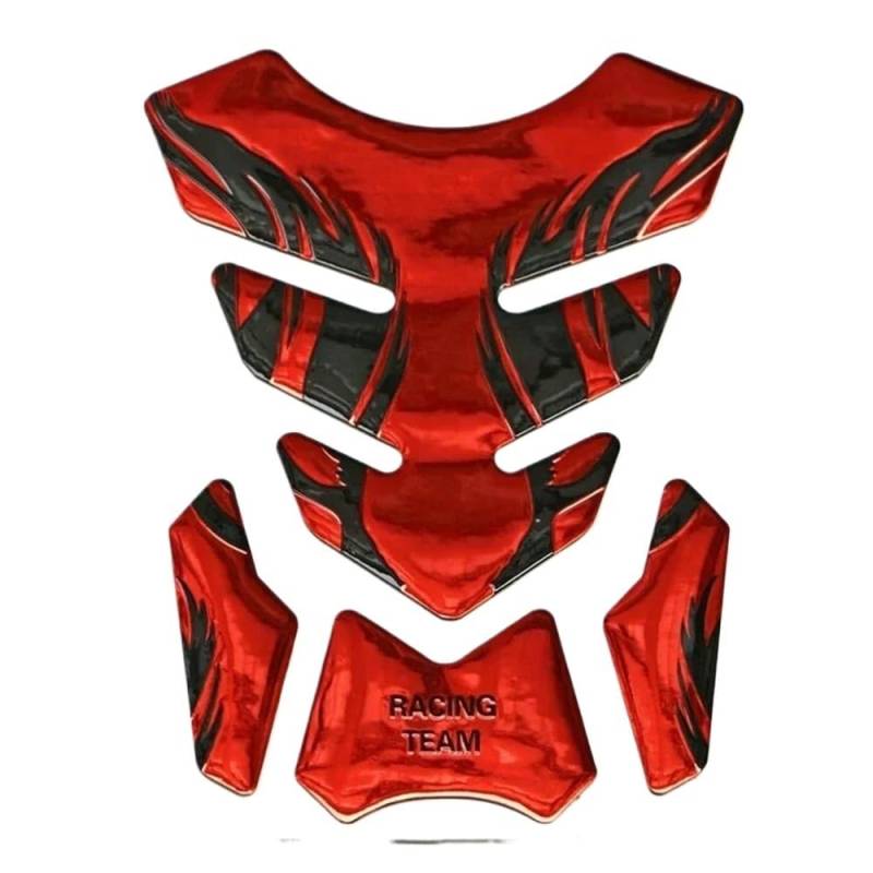 Motorrad Tank Gummi Pads Universal Für Für Für 3D Motorrad Gas Kraftstoff Tank Pad Aufkleber Aufkleber(Red) von KARDAS