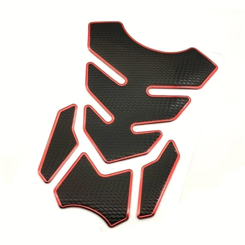 Motorrad Tank Gummi Pads Universal Für Für Suzuki Für Für 3D Aufkleber Aufkleber Gas Öl Kraftstoff Tank Pad Schutz Fall(Red) von KARDAS