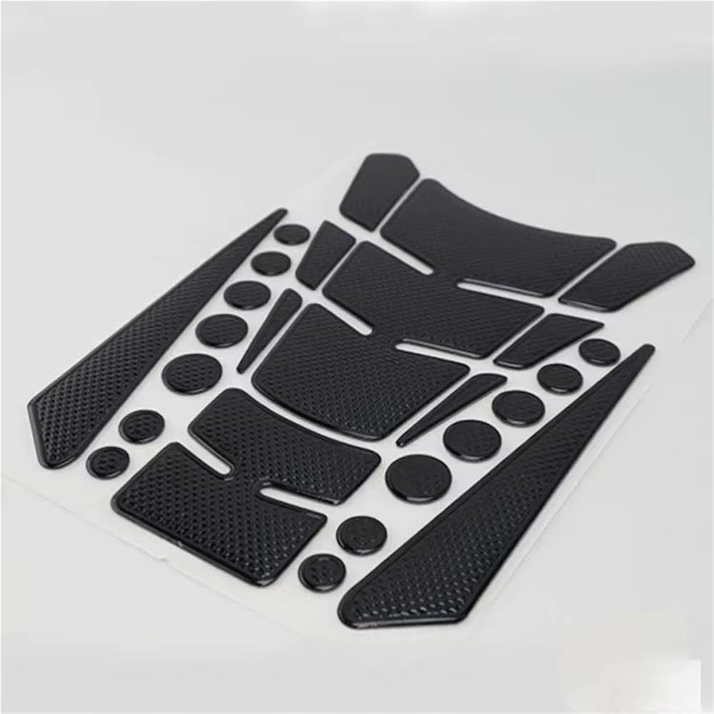 Motorrad Tank Gummi Pads Universelle Kraftstofftank-Aufkleber, Motorrad-Kraftstofftank-Pads, Fishbone-Pads, Schutzpolster Für Motorrad(Model D Black) von KARDAS