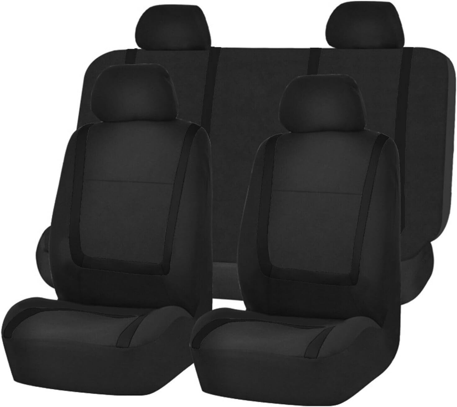 KARDZ Autositzbezüge Sets für Nissan Qashqai I J10 2007 2008 2009 2010 2011 2012 2013 2014, 5 Sitze Allwetter Autositzschoner Atmungsaktiv Bequem Innenraum Zubehör,B-Black von KARDZ