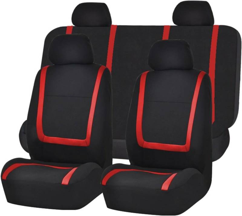 KARDZ Autositzbezüge Sets für Renault Captur 2013 2014 2015 2016 2017 2018 2019, 5 Sitze Allwetter Autositzschoner Atmungsaktiv Bequem Innenraum Zubehör,E-Red von KARDZ