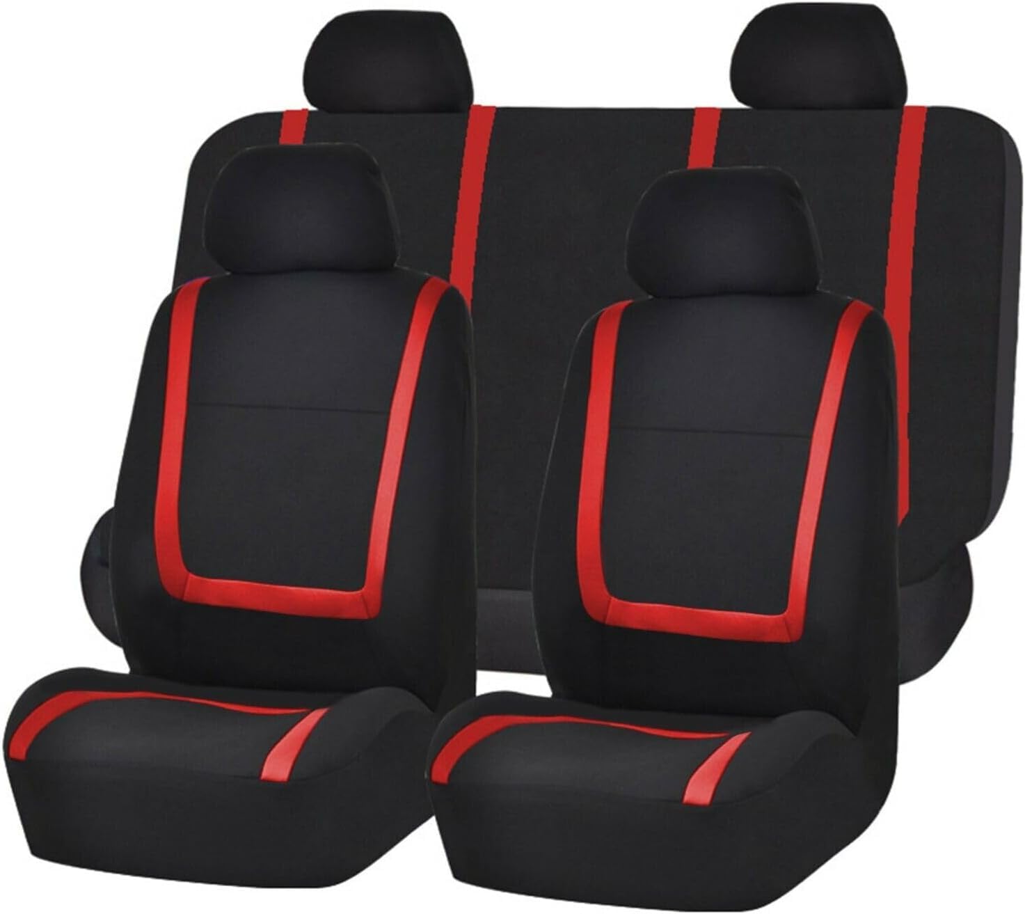 KARDZ Autositzbezüge Sets für Renault Clio/Clio R.S. 5-Door V IV III II I 2010-2022 2023 2024 2025, 5 Sitze Allwetter Autositzschoner Atmungsaktiv Bequem Innenraum Zubehör,E-Red von KARDZ