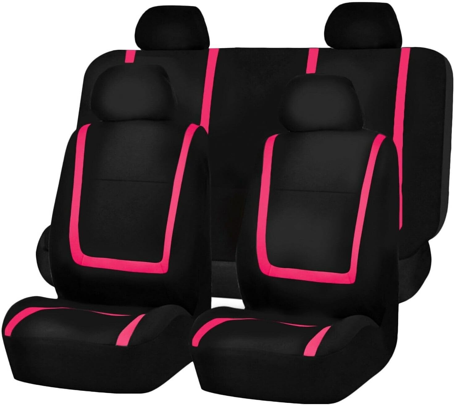 KARDZ Autositzbezüge Sets für Vauxhall Astra H 2004 2005 2006 2007 2008 2009, 5 Sitze Allwetter Autositzschoner Atmungsaktiv Bequem Innenraum Zubehör,F-Pink von KARDZ