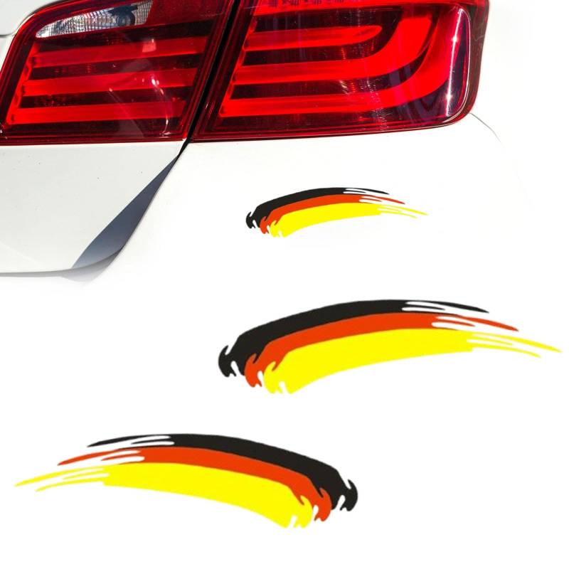 Flaggen Aufkleber Deutschland,Aufkleber Deutschland Flagge,Stickers Deutschland Flagge,Aufkleber Deutschland für Auto/Motorrad/Scooter/Quad/Helm/Fahrrad von KARELLS