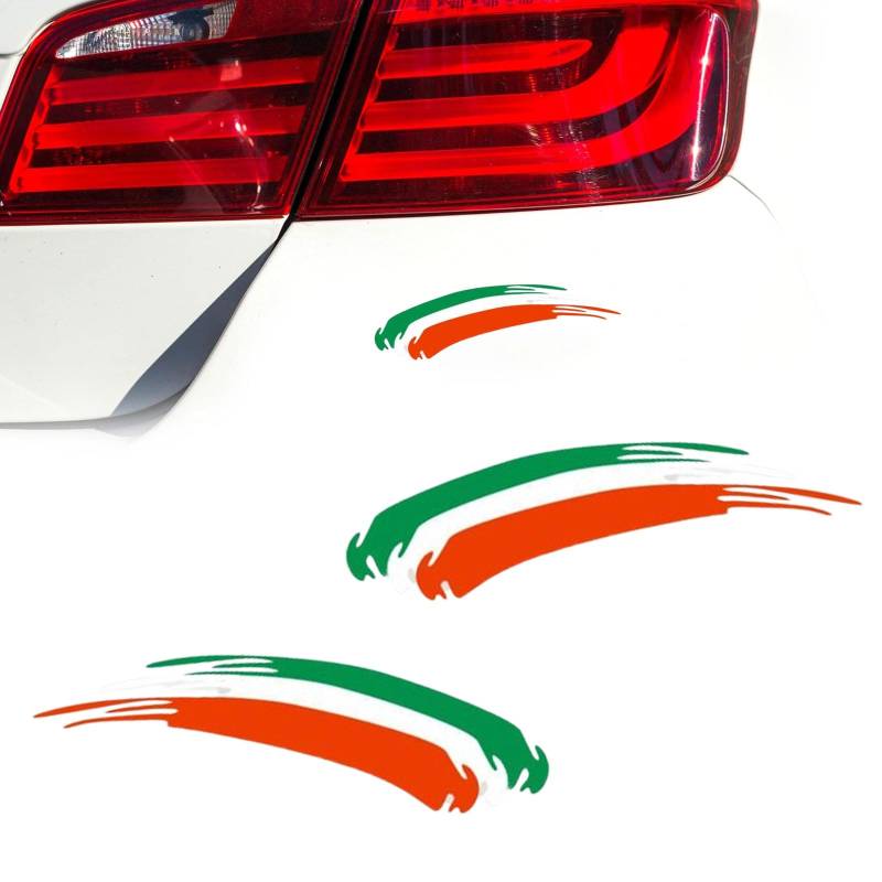 Flaggen Aufkleber Italien,Italien Flagge Aufkleber Auto,Stickers Italien Flagge,Aufkleber Flaggen Italien für Auto/Motorrad/Scooter/Quad/Helm/Fahrrad von KARELLS