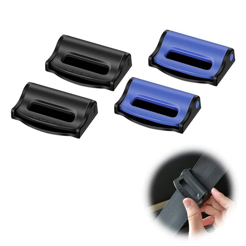 Gurtbreite Sicherheitsgurt Versteller, Sicherheitsgurt Einsteller, 2 Paar Seat Belt Clips, Auto Klemmen, Auto Verstellbar Autositz Gurt Clip zum Entspannen Schulter Hals von KARELLS