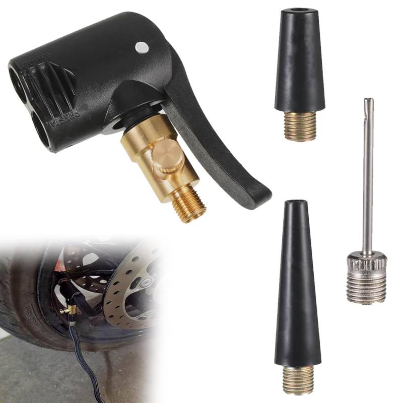 Autoventil Hebelstecker Autoventil Adapter, Ventilstecker KFZ-Luftpumpen Zubehör, Autoventil Hebelstecker, Auto Reifen Air Chuck, Auto Luftpumpen Gewindedüse,für Auto, Fahrrad, Motorrad, Reifenfüller von KARELLS