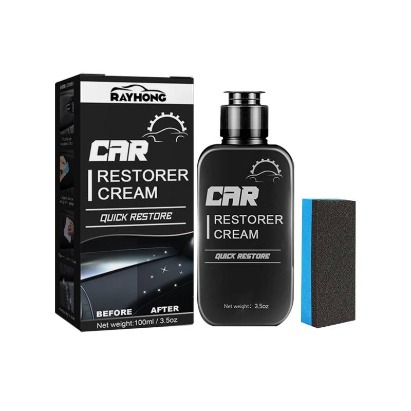 KARELLS Car Restorer Cream Car Interior Polishing,100 ml Agent Kunststoffsanierung für Autos,Auto-Kunststoffreiniger,Auto Kunststoff Auffrischer Kunststoffpflege,für Autokunststoffe von KARELLS