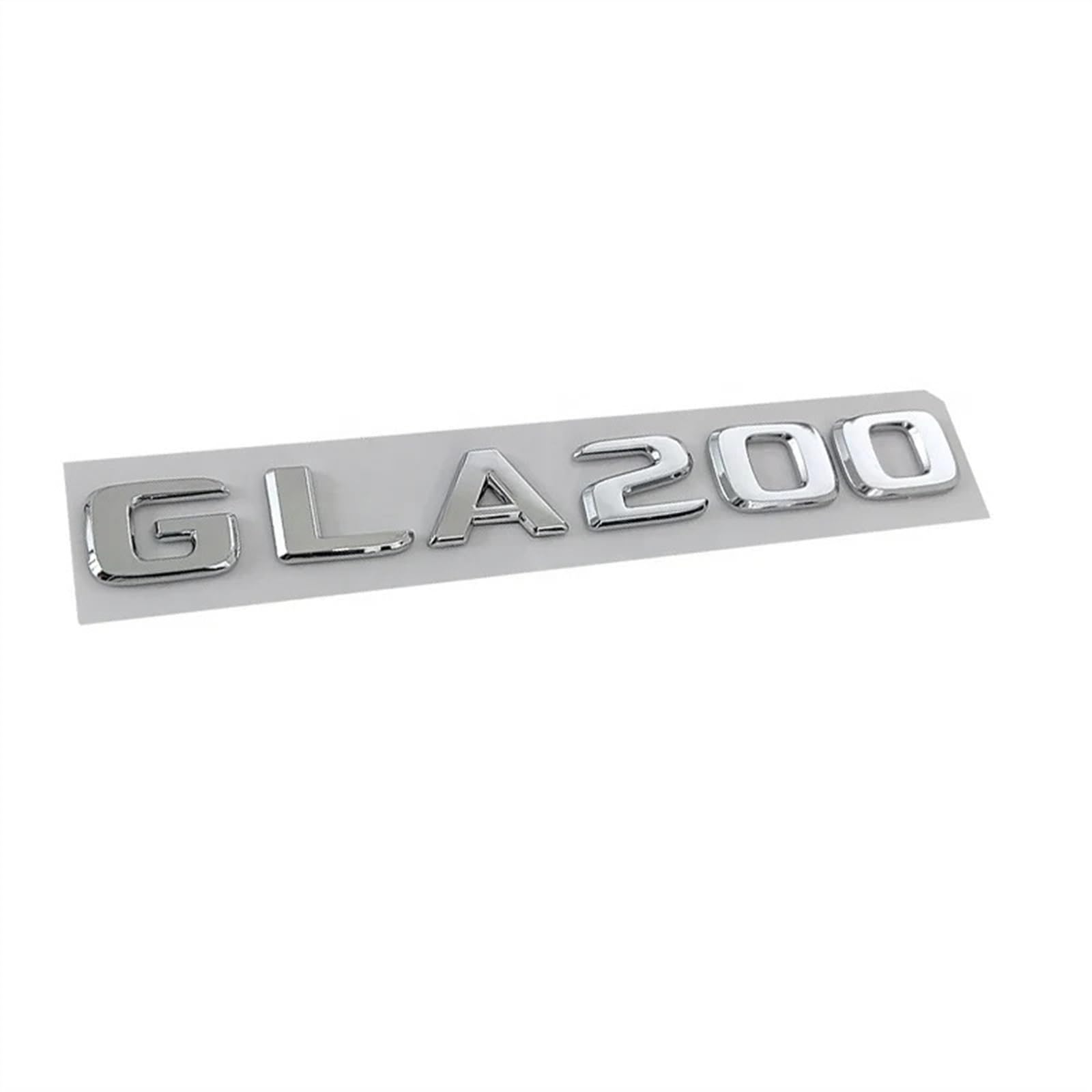 3D ABS Chrom GLA260 Logo GLA200 Emblem Buchstaben Aufkleber Auto Kofferraum Abzeichen Aufkleber kompatibel mit Mercedes Benz GLA 200 X156 H247 Zubehör (Color : GLA200 Chrome) von KARFRI