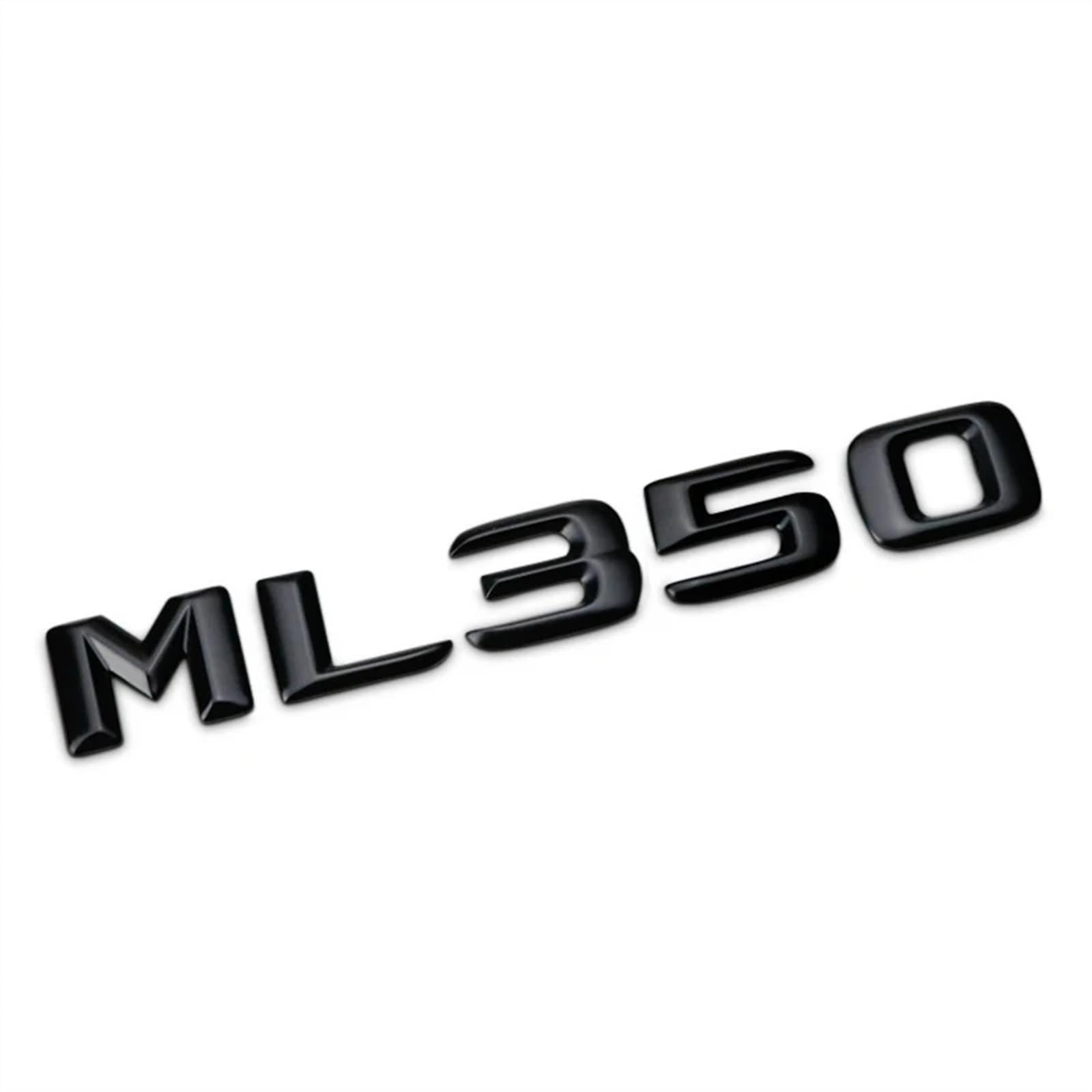 3D ABS Schwarz Auto Hinten Stamm Abzeichen Aufkleber Emblem ML 300 320 350 400 500 Logo Kompatibel Mit Mercedes ML300 ML350 W166 W163 W164 Zubehör (Color : ML 350 Black) von KARFRI