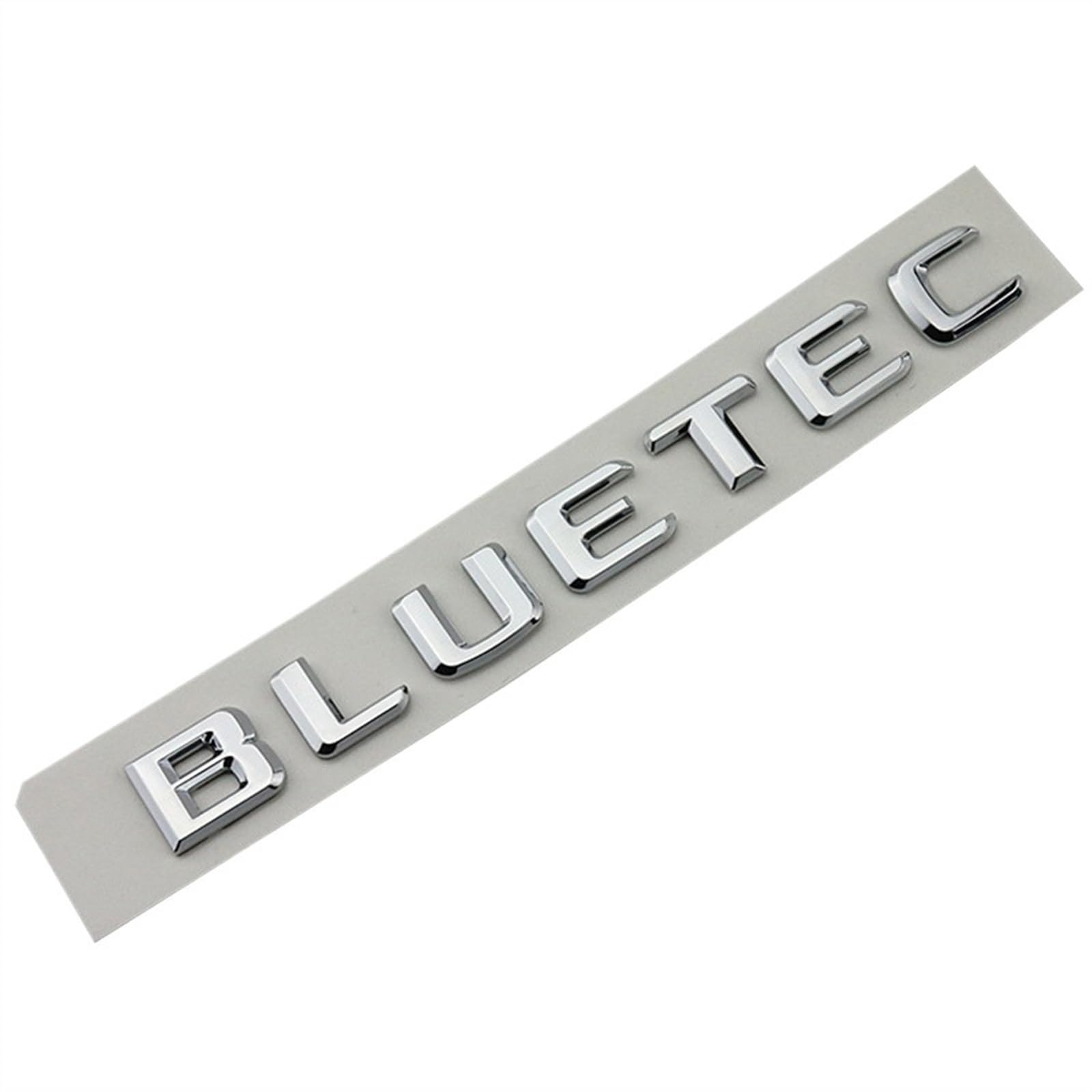 3D ABS schwarzes Logo Bluetec Emblem Buchstaben kompatibel mit Mercedes Benz GSE ML 350 W166 E200 C220 GLk 250 W212 W221 W164 W251 Zubehör (Color : Chrome) von KARFRI