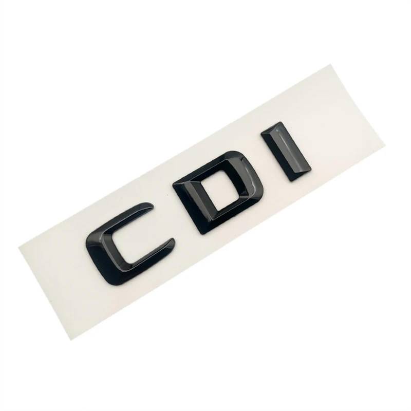 ABS schwarzes Logo C200 C220 C250 C300 C350 C400 C450 Emblem Buchstaben Autoaufkleber kompatibel mit Mercedes Benz W205 W204 W203 Zubehör (Color : CDI) von KARFRI