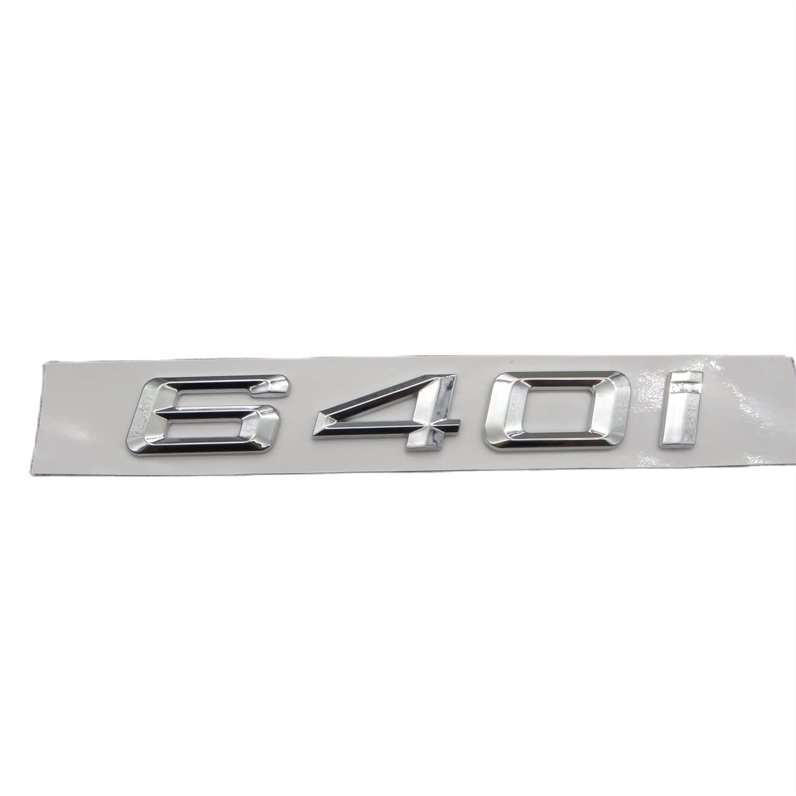 Chrom, glänzendes Silber, ABS, Zahl, Buchstaben, Wort, Kofferraum, Emblem, Buchstabe, Aufkleber, passend for BMW 6er 640i von KARFRI