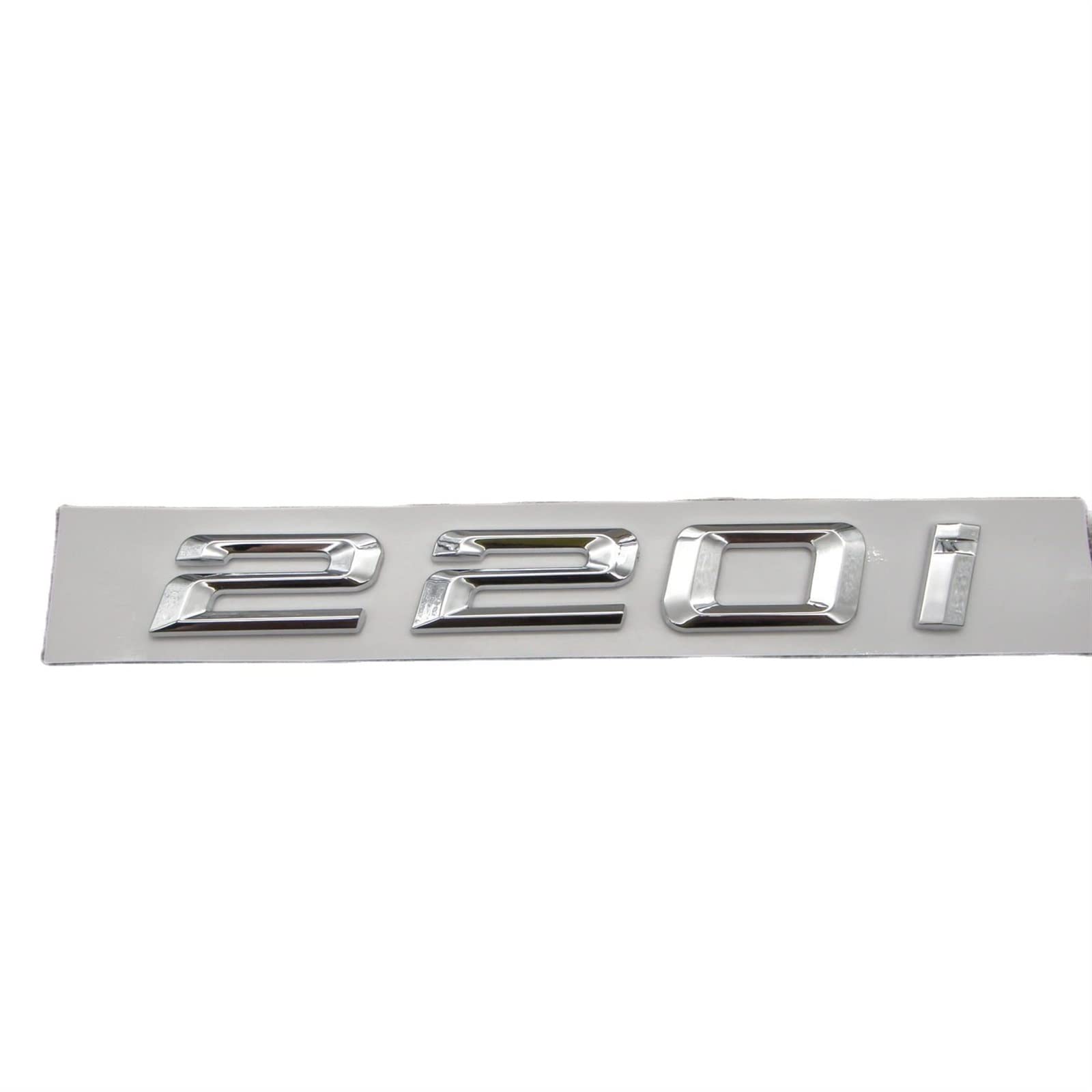 Chrom, glänzendes Silber, ABS, Zahl, Buchstaben, Wort, Kofferraum-Emblem, Aufkleber, passend for BMW 2er 220i von KARFRI