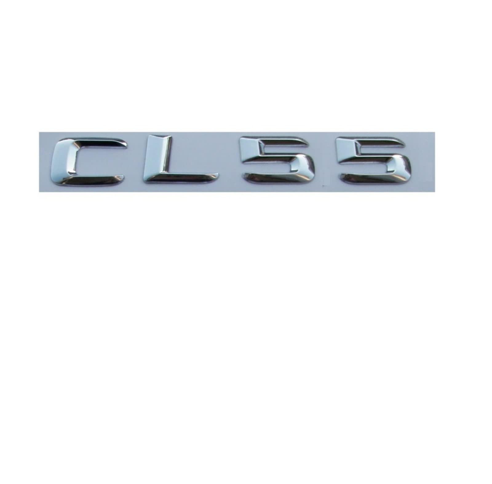 Chrom glänzendes Silber ABS Kofferraum Hecknummer Buchstaben Wörter Abzeichen Emblem Aufkleber Aufkleber passend for Mercedes Benz CL55 AMG von KARFRI