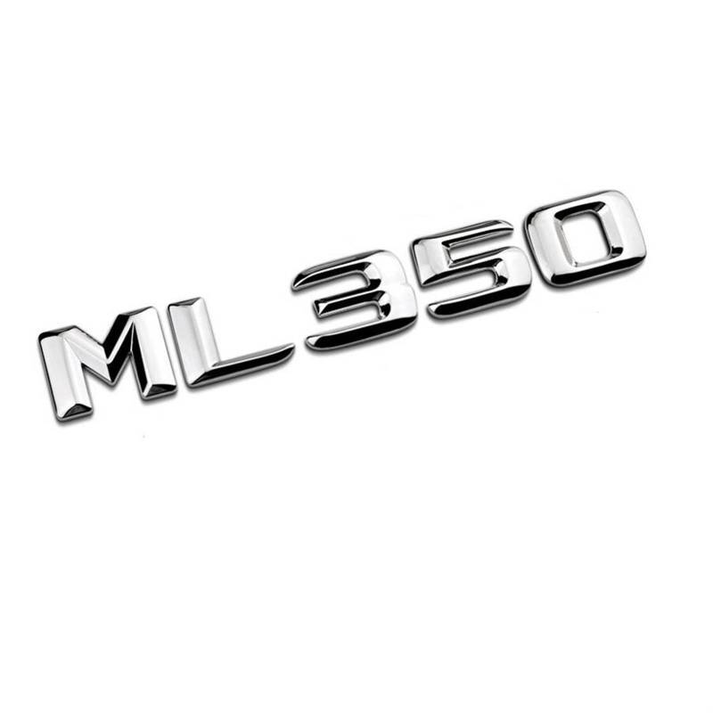 Chrom glänzendes Silber ML 350 "Auto Kofferraum hinten Buchstaben Wort Abzeichen Emblem Brief Aufkleber Aufkleber passend for Mercedes Benz ML Klasse ML350 von KARFRI