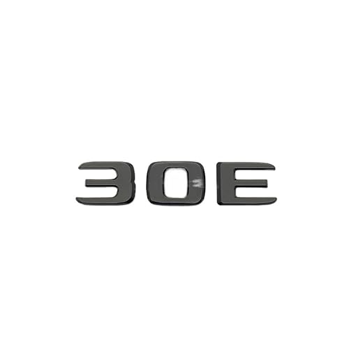 Glänzende Schwarze Buchstaben B25 30E 900 850 800 700 ABS-Emblem kompatibel mit Mercedes Benz Brabus E W212 W213 Kofferraum-Abzeichen-Logo-Aufkleber (Color : 30E, Size : Glossy Black) von KARFRI