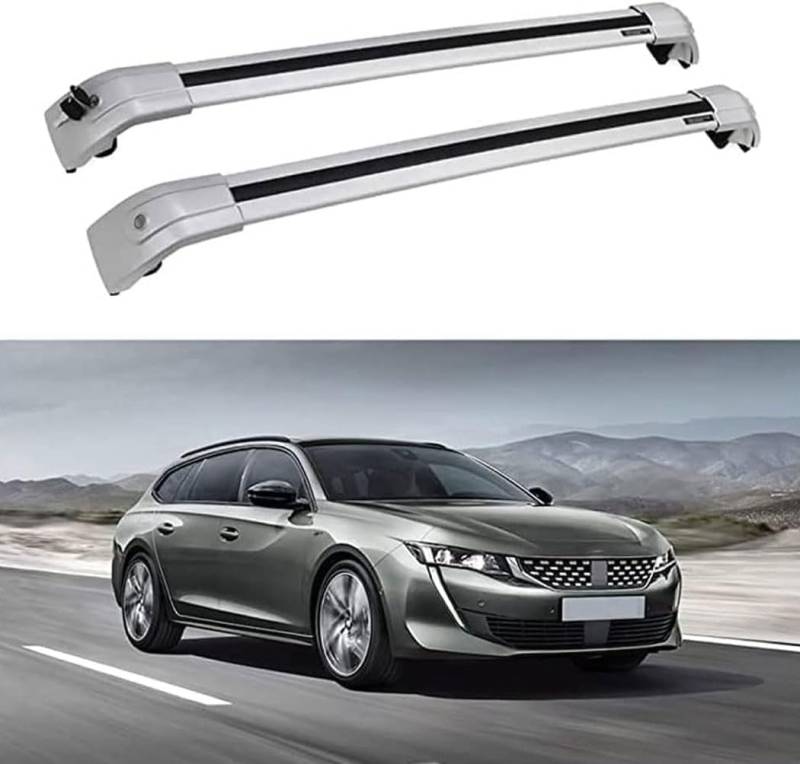 Dachträger Für Peugeot 508 SW 2011-2018, Auto Dachreling Rack Gepäck Träger Bars Querträger Dachfahrradträger Autoteile von KAROB