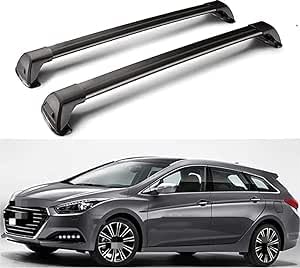 KAROB Dachträger Für Hyundai I40 5-Dr Estate 2011-2020, Auto Dachreling Rack Gepäck Träger Bars Querträger Dachfahrradträger Autoteile von KAROB