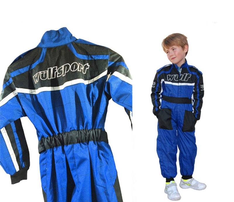 Wulfsport Motorrad 1 Stück Kinder Kart Rennanzug Blau MX Quad Cub Enduro Offroad Fahrradbekleidung (L (9-10 Yrs) von KART SUIT