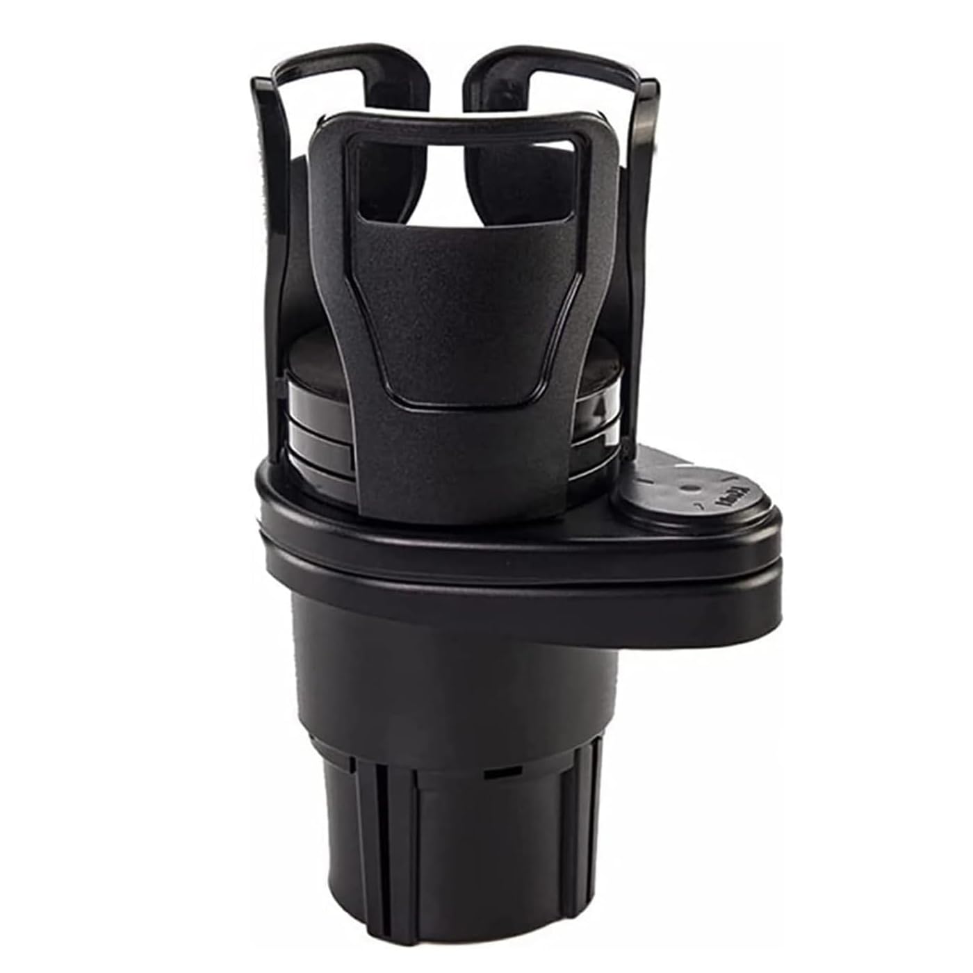 Getränkehalter für Auto, 2 in 1 Doppel Auto Becherhalter, 360° Drehbar Multifunktion Getränkehalterung, Car Cup Holder für Verschiedene Getränkedosen, Kaffeetassen, Flaschen (Schwarz) von KATLKIU