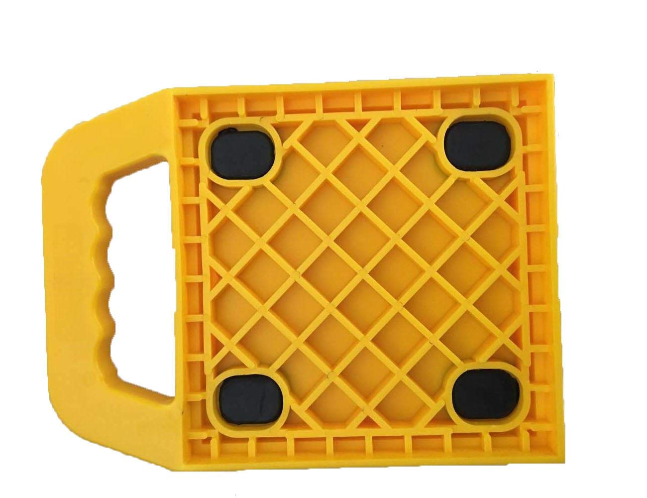 KATSU 4 Stück Jack Pads Unterlegplatten für Wagenheber und Wohnwagenstützen mit Griff und Rutschfester Gummi, Wagenheber-Pads Stabilisator Stützplatten für Wohnwagen, 220x162x22mm von KATSU Tools