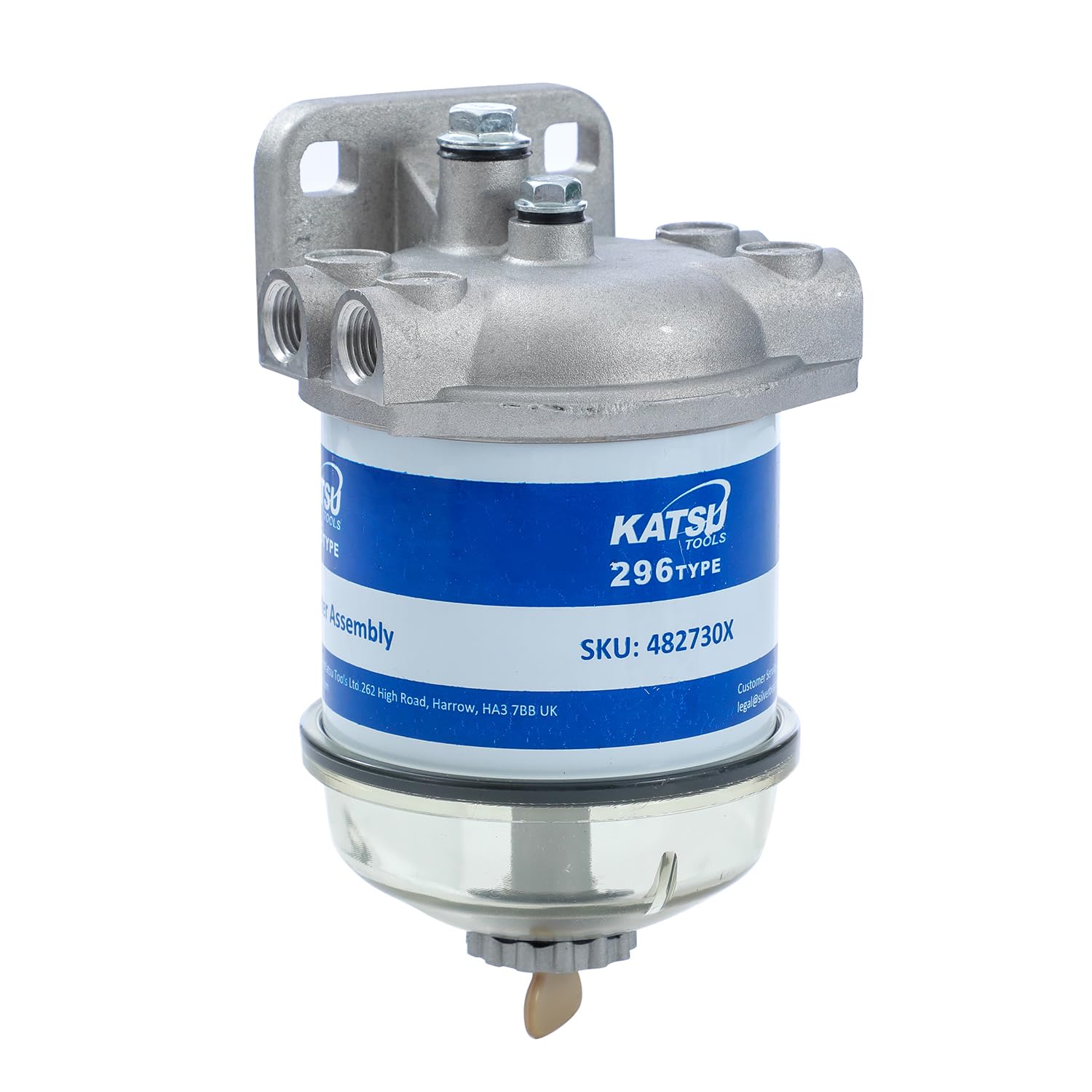 KATSU Diesel Kraftstofffilter Wasserabscheider kompatibel mit CAV296, für Dieselmotoren, Marineboot, Schnellboot, Traktoren, elektrische Generatoren 482730 von KATSU Tools