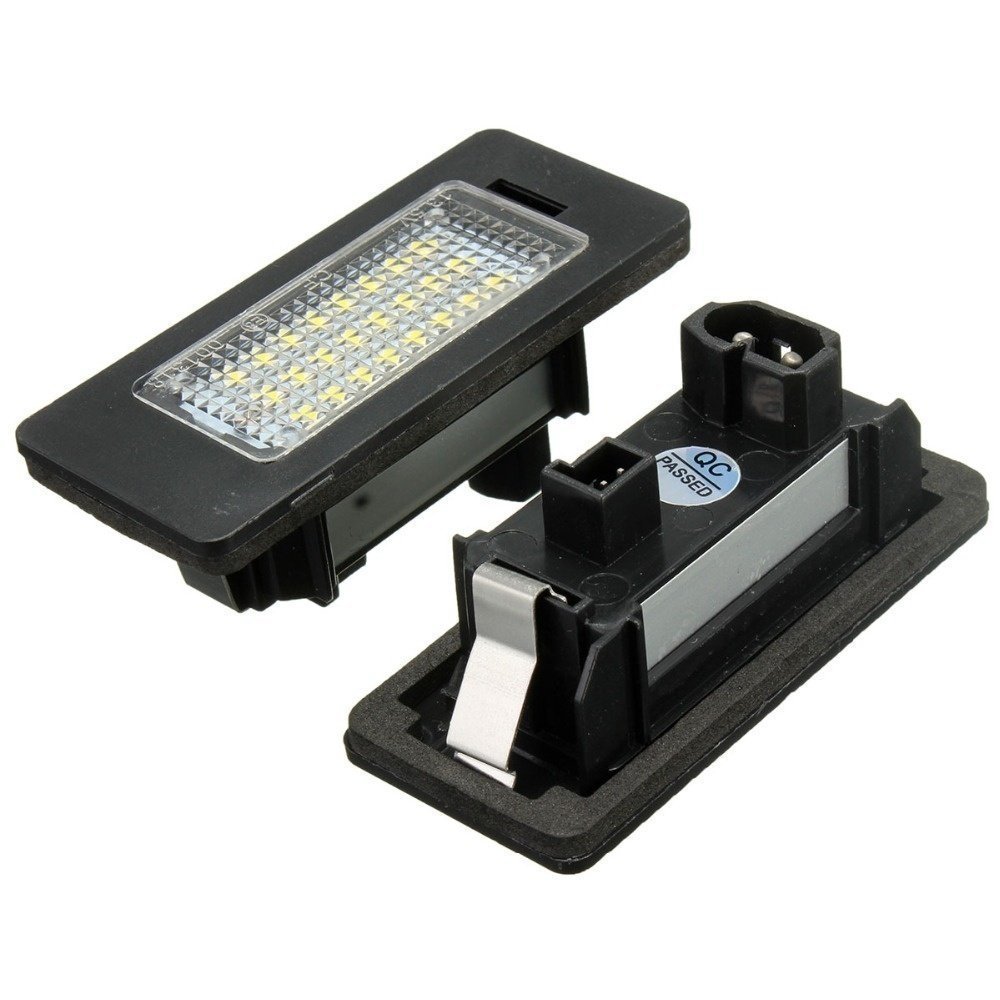 KATUR 1 Paar E-gekennzeichnete OBC Fehlerfreie 24SMD LED Nummernschildbeleuchtung für E81 E82 E90 E91 E92 E93 E60 E61 E39 X1/E84 von KATUR