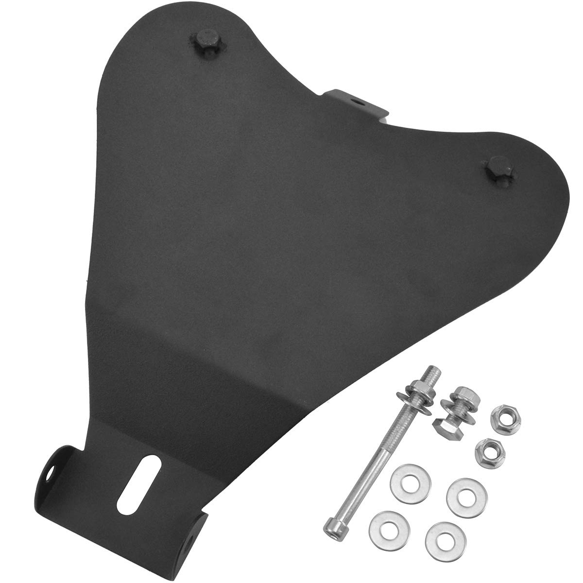 KATUR Motorcycle Solo Seat Baseplate Grundplatte Grundpfanne Heavy Duty Steel Schwarz Passend für Harley Sporster 883 1200 Chopper Bobber (Grundplatte mit Black Spring Kit) von KATUR