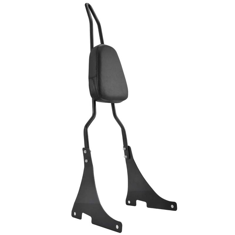 KATUR Motorrad Schwarz Hinten Beifahrer Abnehmbare Sissy Bar Rückenlehne Fahrer Fahrerhalterung Sitzpolster Kit PU Leder für Harley Sportster XL 883 1200 2004-2019 von KATUR