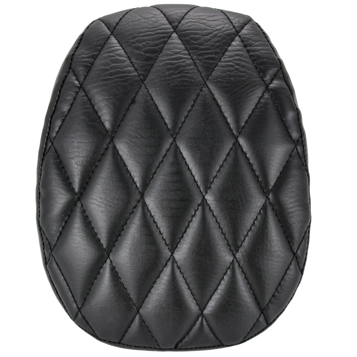 KATUR Motorrad Solo Sitzpolster schwarz hinten Fahrersitz Naht Kunstleder Sitzbezug Pad kompatibel mit Harley Sportster 72 48 1200X 1200V 2010-2015 (Diamant) von KATUR