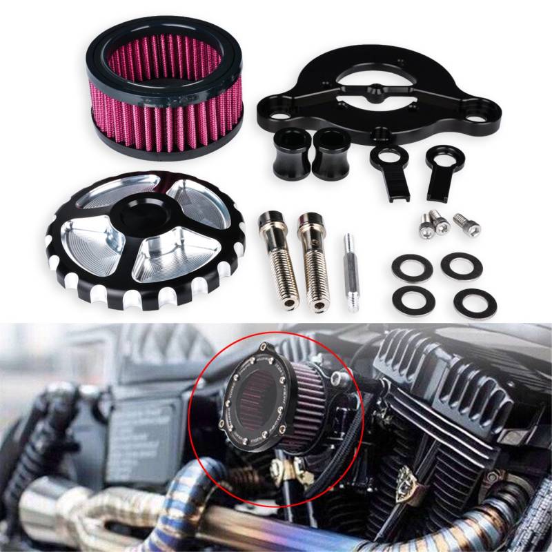 KaTur Motorrad Luftfilter Ansaugfilter System Kit für 1988-2015 Harley Sportster XL883 X 1200 von KATUR