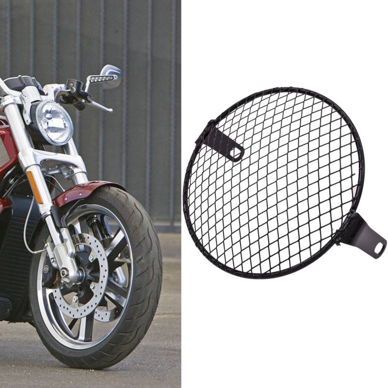 katur 16 cm Motorrad Metall Mesh Grill Scheinwerfer Mesh Displayschutzfolie Guard Cover von KATUR